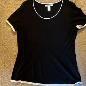 WHBM Black SS Sweater Size Large L EUC
